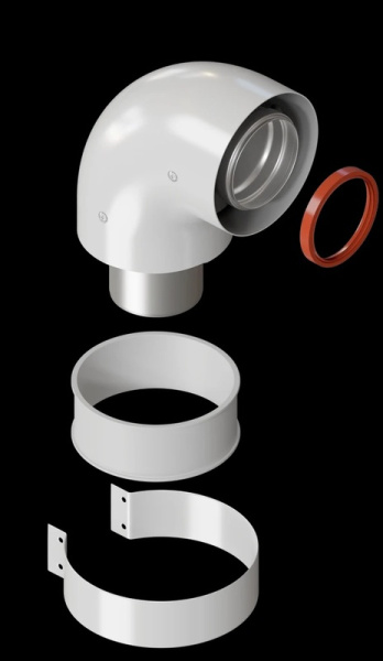 Колено коаксиальное 90 гр. 60/100