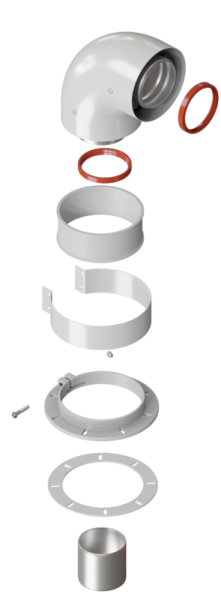 Колено коакс.90 гр. 60/100 (папа/мама) (кроме Navien, Immergas)