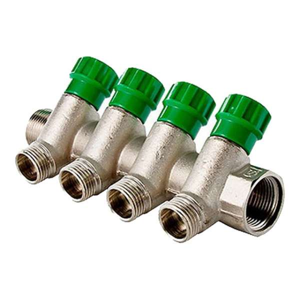 Коллектор регулируемый с кран-буксами TIM 3/4"-16-3 вых.