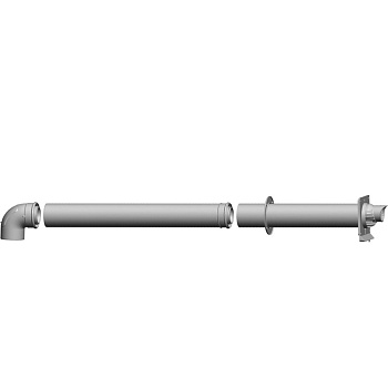 Комплект концентрического прохода ч/з стену DN80/125  Wolf