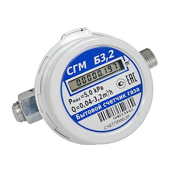 Счетчик газа СГМБ-3.2 с импульсным выходом Орел 1/2"