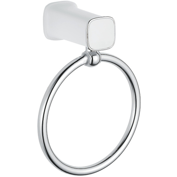 Полотенцедержатель настенный кольцо белое 30204W/L