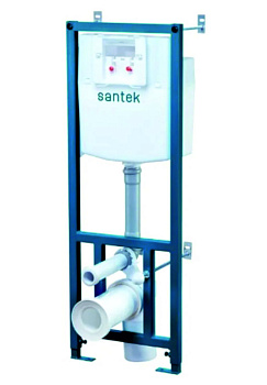 Инсталляция Сантек для подвесного унитаза  Бореаль ПЭК, сиденье, панель смыва