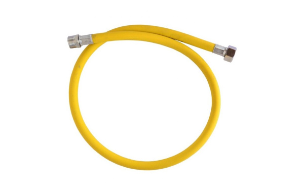 Подводка газовая  1/2 ПВХ 1,0 м г/ш (евро слот) желты Tuboflex