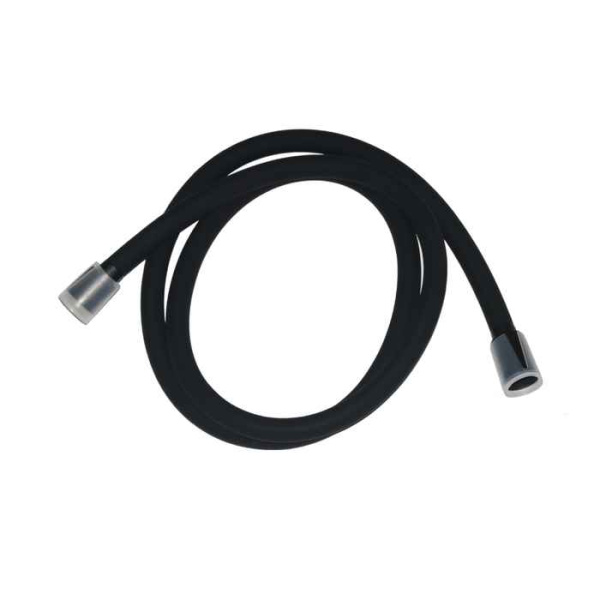 Шланг для душа, черный матовый, силиконовый, 1,5м, Optima Home, IDDIS, OPH15BLi19