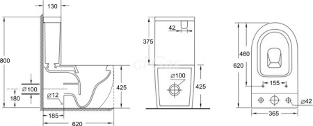 Унитаз  Aquanet Rimless  Cetus 2.0 C1(243538)