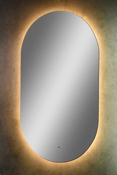 Зеркало "Fleur Led" 1000х600 с бесконтактным сенсором, теплая подсветка,  горизонт