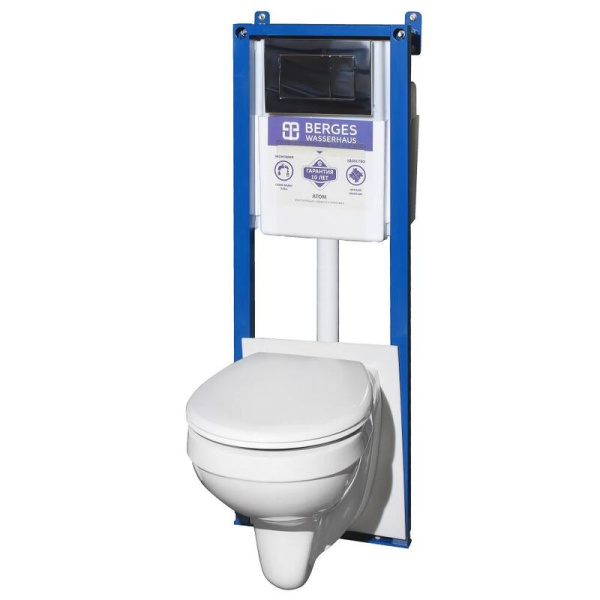 Комплект инсталляции Berges (Унитаз+инсталяция+кнопка+сиденье )