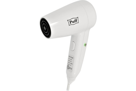 Фен для волос "Puff-1300", белый, 1,3 кВт
