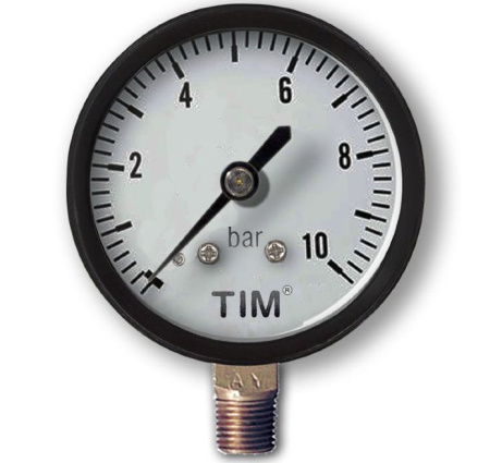 Манометр  радиальный  TIM 10 бар