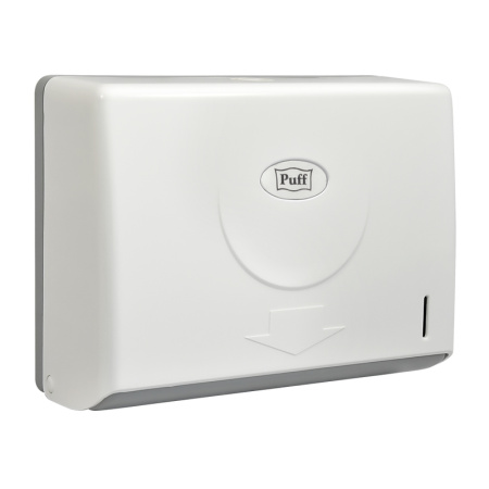 Диспенсер бумажных полотенец  puff-5110, белый, ABS-пластик, 29х22х11 см 105х285х210