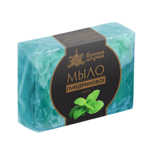 Мыло глицериновое дыня, мята,липа  100 г Банные штучки
