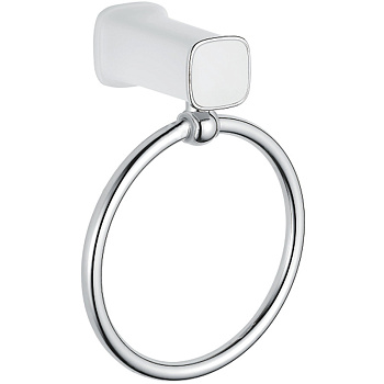 Полотенцедержатель настенный кольцо белое 30204W/L