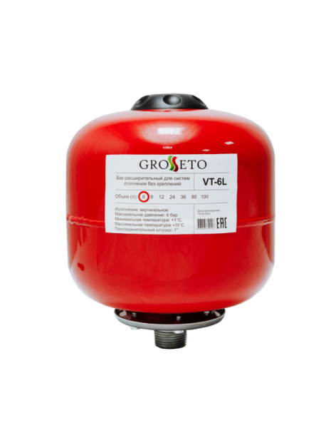 Бак расширительный (экспанзомат) Grosseto 6л 1"