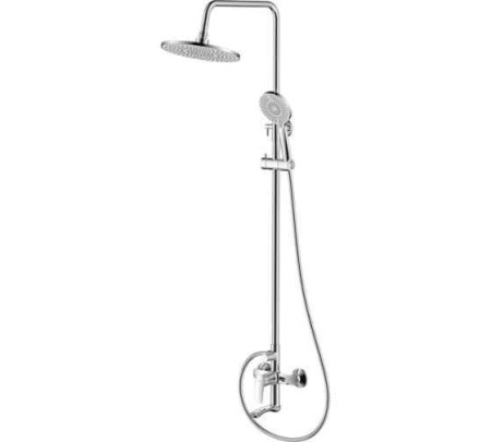 Смеситель для ванны с верхним душем, глянцевый хром, Rora, Milardo, RORSB4FM06