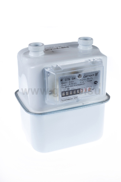 Счетчик газа СГБ-G4  Сигнал левый (тип-08) (вертикальный G3/4")  2022 г.
