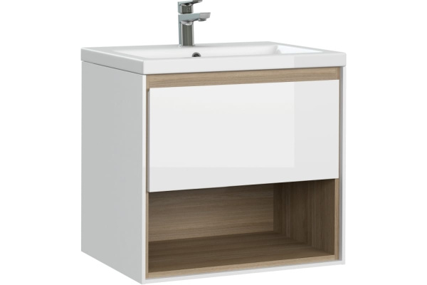 Тумба под раковину подвесная LOUNA 60 для COMO 60 белый CERSANIT