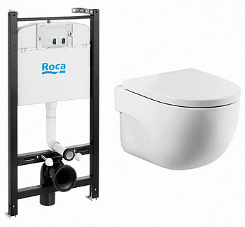 Комплект инсталляции Roca Meridian подвесной унитаз + инсталляция+сиденье+клавиша
