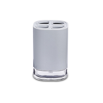 стакан для зубной пасты KLAR  Primanova пластик серый