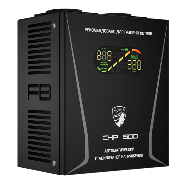 Стабилизатор напряжения Federiсa Bugatti FB 500 CHP с дисплеем