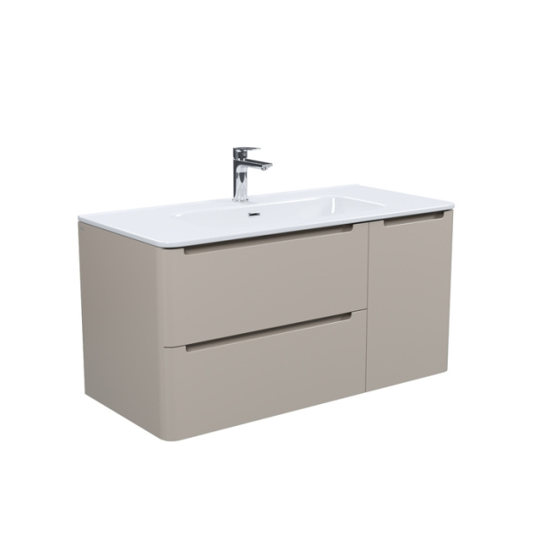 Тумба с умывальником подвесная, 100 см, капучино, Edifice, IDDIS, EDI10C0i95K подходит умыв.