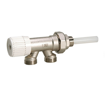 Клапан четырехходовой для 2-х трубных систем, горизонтальный , М28, с/с 35мм Male 1/2 G R 1/2 0.64