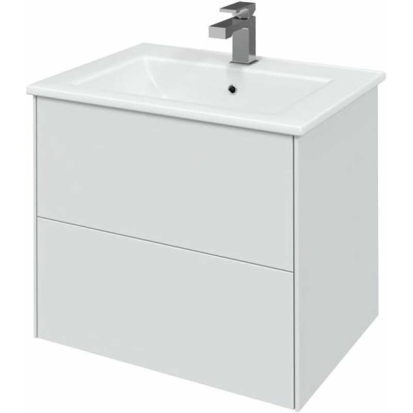 Тумба подвесная с умывальником Next, белый матовый 600х450х460 SILK 60  9811.001 TOPPUS