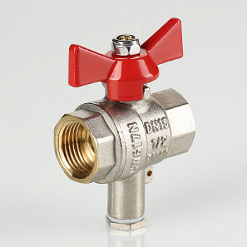 Кран шаровый Valtec 3/4" для подключения датчика температуры