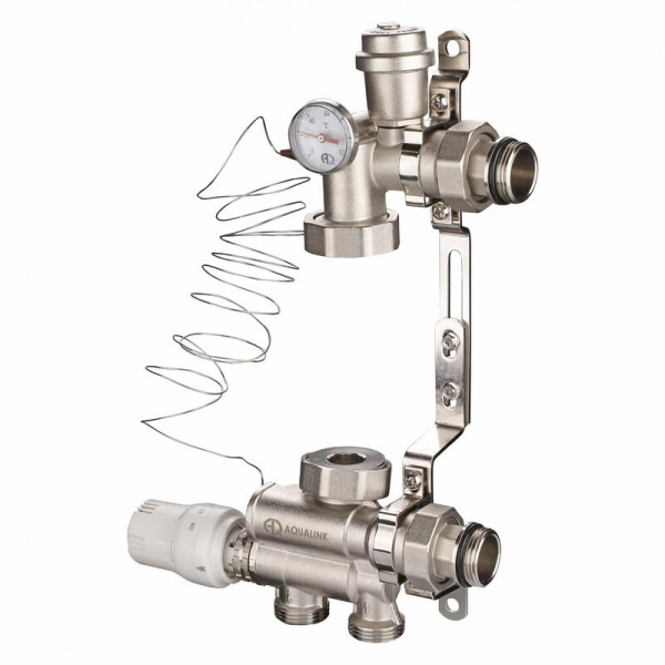 Насосно-смесительный узел (без насоса) ниж. подкл. AQUALINK 130-180мм
