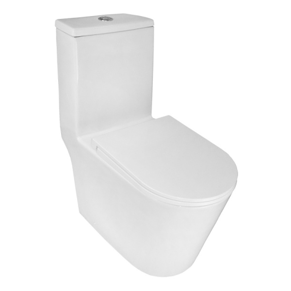 Унитаз-моноблок Scala AZ-8101 торнадо, с сиденьем, микролифт (soft close) дюропласт