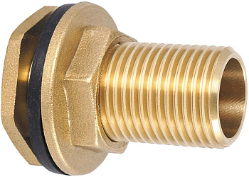 Врезка в бочку с контр.гайк. латунь 1 TIM