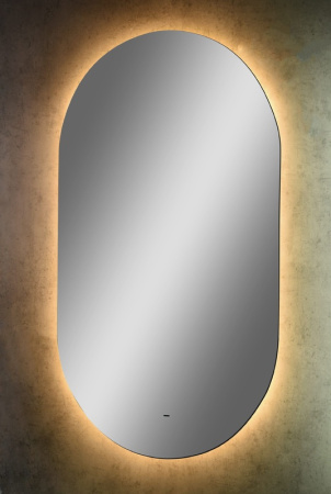 Зеркало "Fleur Led" 1000х600 с бесконтактным сенсором, теплая подсветка,  горизонт