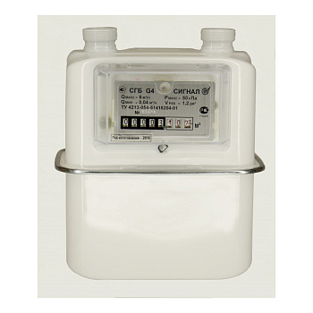 Счетчик газа СГБ-G4  Сигнал левый (тип-62) (ветикальный,М33Х1,5) Смарт 2023 г. (аналог 04)