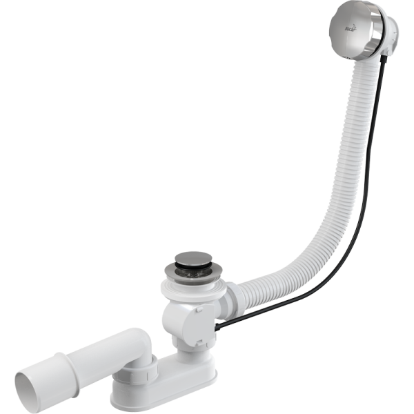 Сифон для ванны автомат комплект металл/металл AlcaPlast