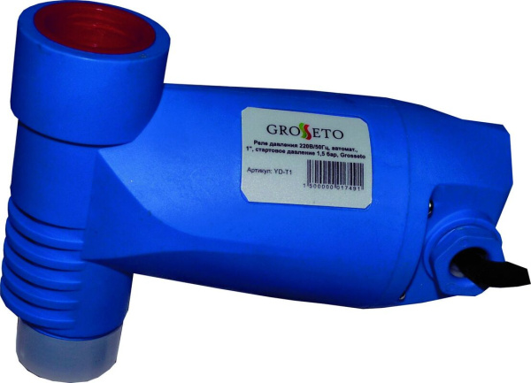 Реле давления 220В/50Гц, автомат., 1", стартовое давление 1,5 бар, Grosseto