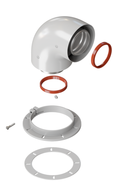 Колено коакс.90 гр. 60/100 (папа/мама) (Bugatti,Navien,Wolf,Bosch,Protherm,Buderus,Fondital)