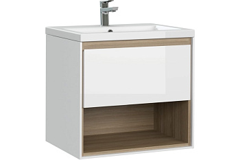 Тумба под раковину подвесная LOUNA 60 для COMO 60 белый CERSANIT