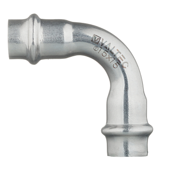 Угольник -пресс 90гр. в/в нерж. сталь 15 мм Valtec