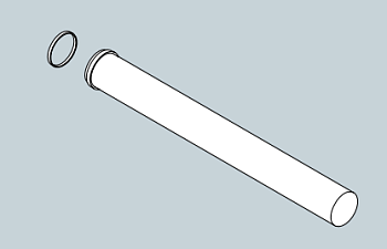 Удлинитель дымохода 80*1000мм (Bugatti COND/REC)