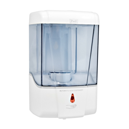 Автоматический дозатор для мыла Puff - 8180, 600мл, белый, 18х12х11 см 165х100х110