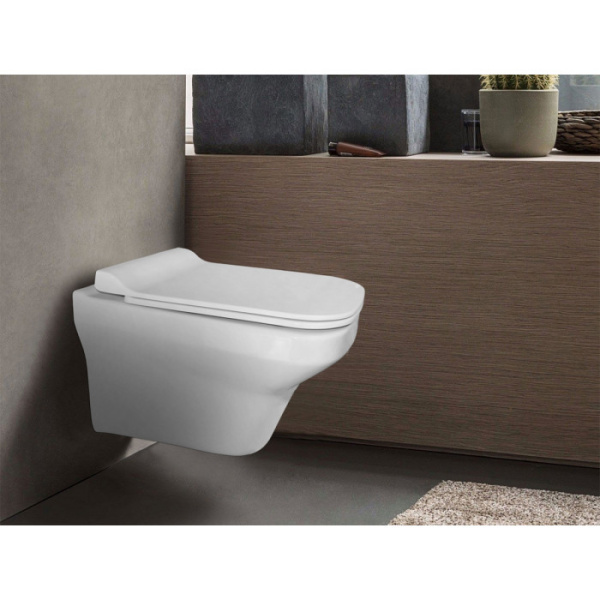 Унитаз подвесной MOOD 2.0 безободковый с сиденьем микролифт SLIM