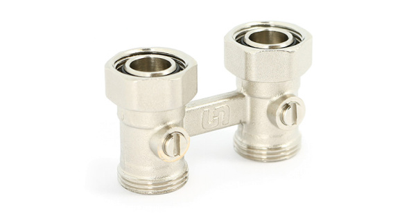 Н-блок Узел подключения прямой 3/4 UNI-FITT (с 2 ниппелями)