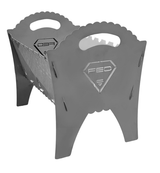 Мангал складной походный из нержавеющей стали FED