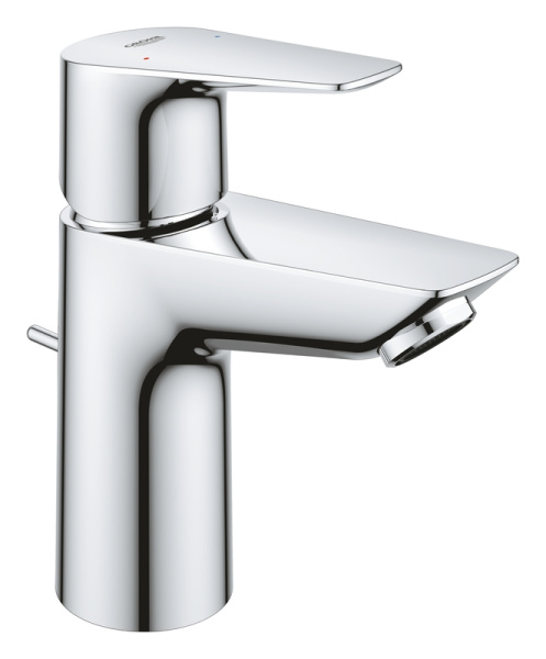 Смеситель для раковины  BauEdge Grohe c ограничителем темп-ры, размер S хром