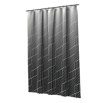 Шторка для ванной комнаты DELICATE BLACK
