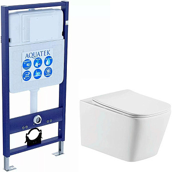 Инсталляция+унитаз AQUATEK SET  ЛИБРА N-14