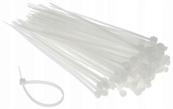 Хомут стяжка 2,5х160 нейлон (100шт)бел