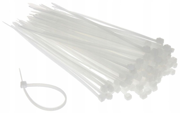 Хомут стяжка 2,5х160 нейлон (100шт)бел