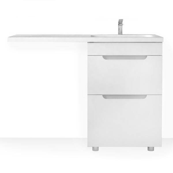 Тумба Forte 120 напольная правая Белая