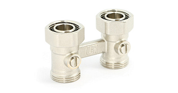 Н-блок Узел подключения прямой 3/4 UNI-FITT (с 2 ниппелями)